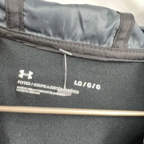 Under Armour Windbreaker Anorak Black Camouflage Sz Large - Picture 6 of 6